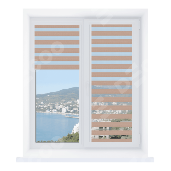 Рулонная штора День-ночь Уни 2 Metalic золото