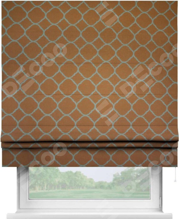 Римская штора «Кортин» для проёма, ткань «Новая Франция» back