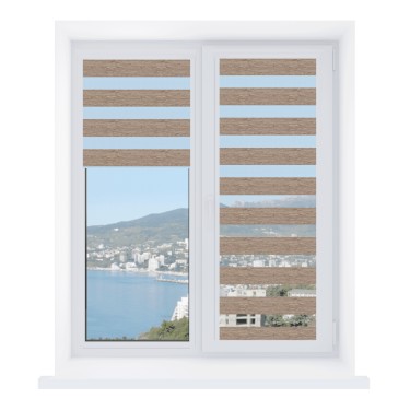 Рулонная штора День-ночь Уни 2 Dalin бежевый, размеры от 20 до 120 см