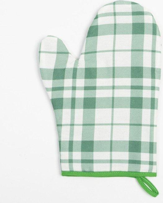 Варежка-прихватка "Этель" Eucalyptus (клетка) 20х27см,100%хл,  саржа 190 гр/м2