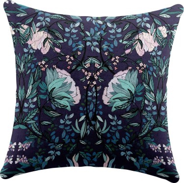 Подушка квадратная Cortin «Цветочный индиго»