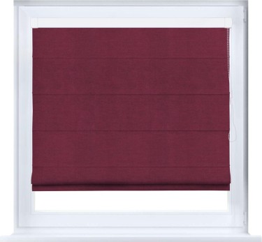 Римская штора «Кортин» кассетная, ткань вельвет бордовый