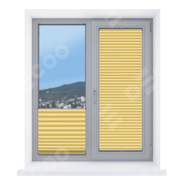 Штора плиссе ткань Виват желтый