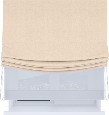 Римская штора «Кортин», день-ночь с мягкими складками, блэкаут с блеском розовая пудра