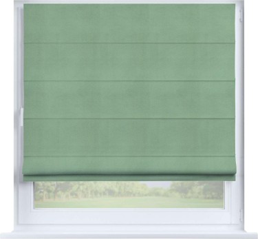 Римская штора «Кортин» на створку, ткань бархат оливковый