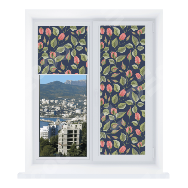 Рулонная штора Уни 2 с принтом Красная роза