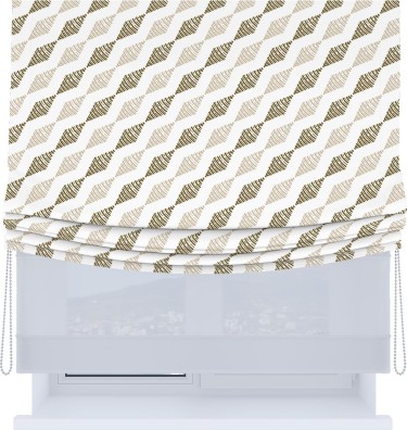 Римская штора «Кортин», день-ночь с мягкими складками, «Диагональные ромбы»