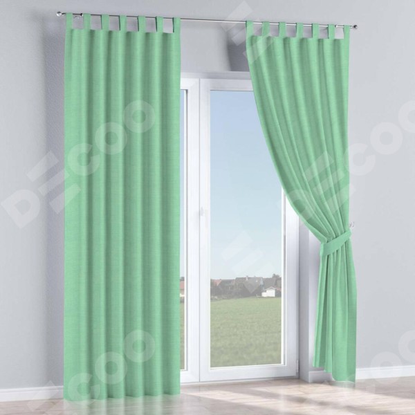 Комплект штор на петлях лён светло-бирюзовый