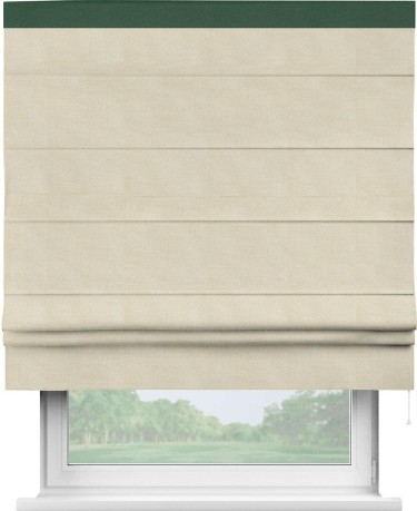 Римская штора «Кортин» с кантом Кинг, для проема, ткань лён димаут, бежевый