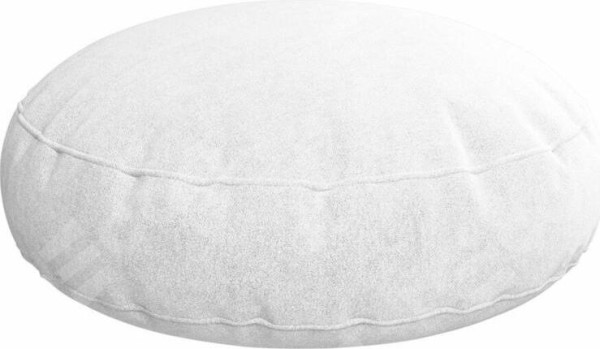 Подушка круглая Cortin вельвет белый