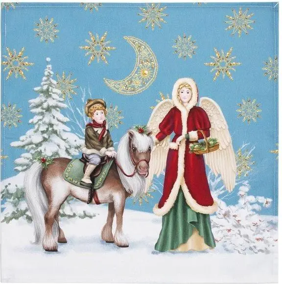 Набор столовый "Christmas time" скатерть 150х110см +/-3см с ГМВО, салф.40х40см-4 шт, хл100%
