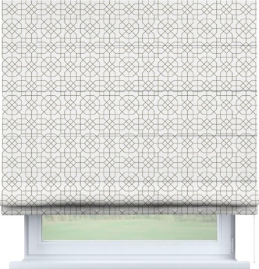 Римская штора «Кортин» для проема «Орнамент из тонких линий»