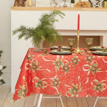 Скатерть Доляна «Новый год: Новогодние подарки» 145*300 +/- 2 см, 100% п/э