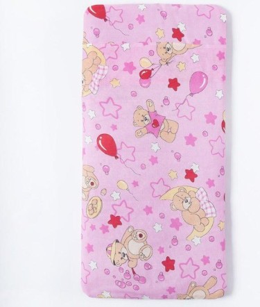 Матрасик в коляску для девочки 40*80 см, бязь,синтепон, цвета МИКС