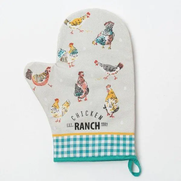Варежка-прихватка "Chicken Ranch" 20х28см,саржа, 100% х/л, ватин 250г/м2