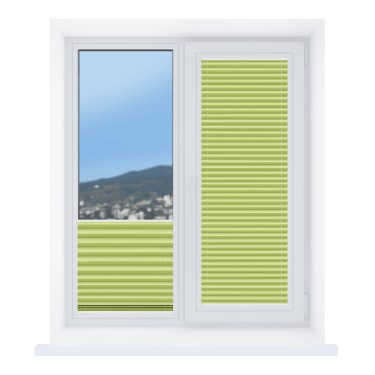 Штора плиссе ткань Креп перламутр салатовый