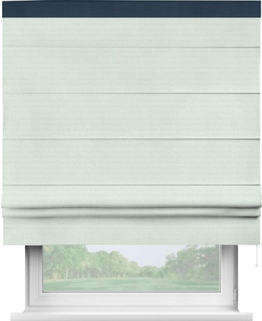 Римская штора «Кортин» с кантом Кинг, для проема, ткань блэкаут однотонный дымчато-молочный