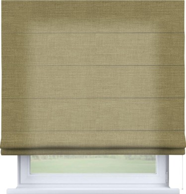 Римская штора «Кортин» для проема, из ткани лён коричневый