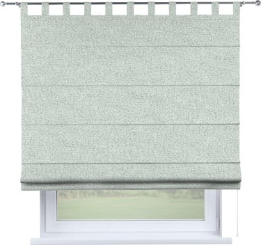 Римская штора на петлях «Кортин», ткань лён блэкаут, белый