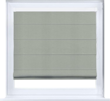 Римская штора «Кортин» кассетная, ткань вельвет светло-серый