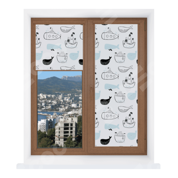 Рулонная штора Уни 2 с принтом Морская прогулка