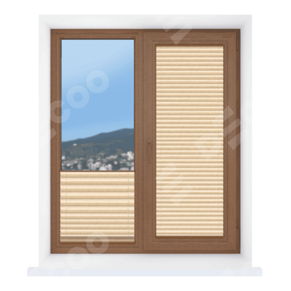 Штора плиссе ткань Краш FR абрикосовый