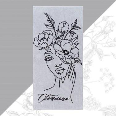 Полотенце махровое "Этель" Светлана 70х130см, 100% хлопок, 420гр/м2