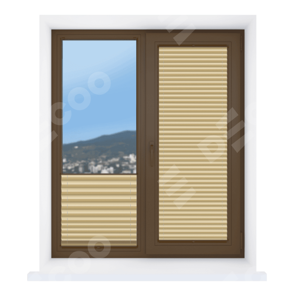 Штора плиссе Эко бежевый, высота от 50 до 220 см