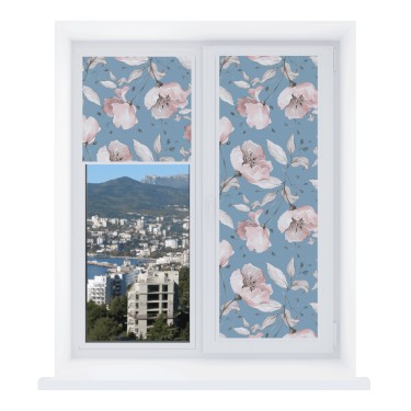 Рулонная штора Уни 2 с принтом Розовая лагуна