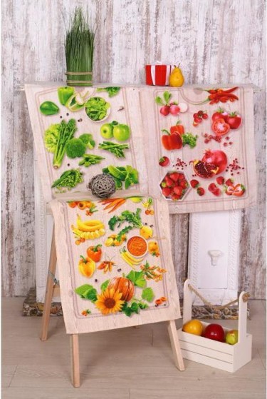 Набор вафельных полотенец «Сезон» 45х60см - 3 шт