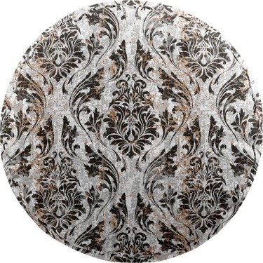 Подушка круглая Cortin «Дамаск тёмный»