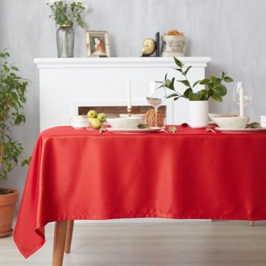 Скатерть Этель &quot;Пудра&quot; цв.красный, 150*280 см, 115 ±10 гр,100% п/э