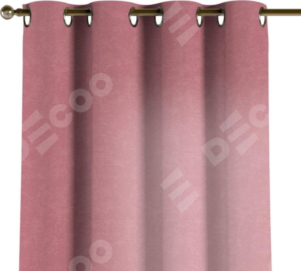 Комплект штор на люверсах софт однотонный розовый