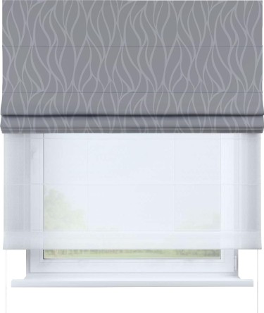 Римская штора «Кортин» день-ночь «Саванна графит»