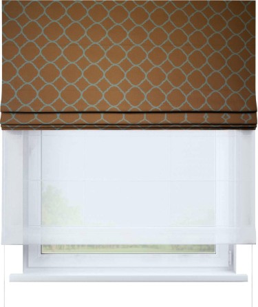 Римская штора «Кортин» день-ночь, ткань «Новая Франция» back