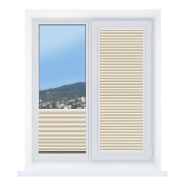 Штора плиссе Лен ВО кремовый